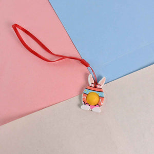 Cute Bunny-Shaped Pop It Fidget Toy Keychain (1 Pc)