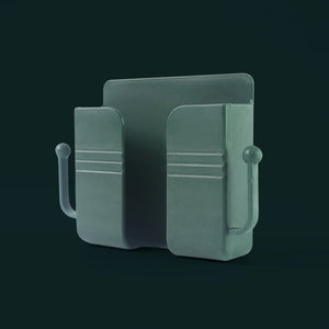 Wall-Mounted Mobile Charging Holder with Dual Hooks (1 Pc)