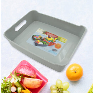 PremiumAV Multipurpose Organising & Storage Plastic Tray,  Fruit & Vegetable/ Multi Purpose Tray, Organizer for Kitchen, Countertop, Cabinet, Bathroom  - PremiumAV