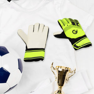 Football goalkeeper gloves with finger protection for kids and adults