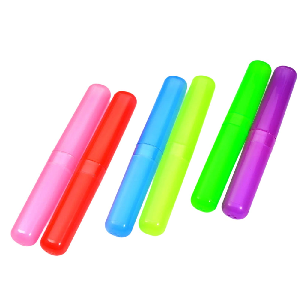 PremiumAV PremiumAV Plastic Toothbrush Covers - 6pc Anti-Bacterial Travel Protectors for Oral Care –  