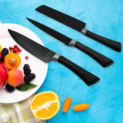 PremiumAV 6 Pieces Professional Kitchen Knife Set, Meat Knife, Chef's Knife with Non-Slip Handle for Home, Kitchen and Restaurant with Chef Peeler and