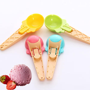 PremiumAV 2-Piece Plastic Ice Cream & Watermelon Scooper with Trigger Dipper  - PremiumAV