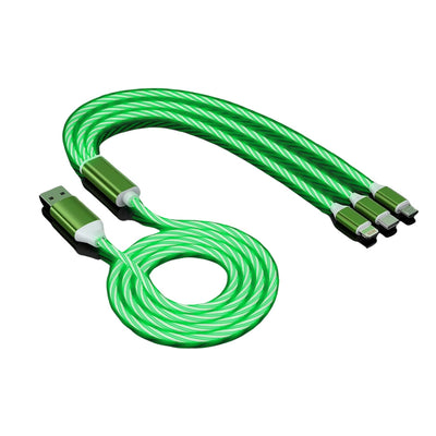PremiumAV 3 in 1 Charging Cable Light Up Fast Charger Multi Charging Cable (1 Pc)