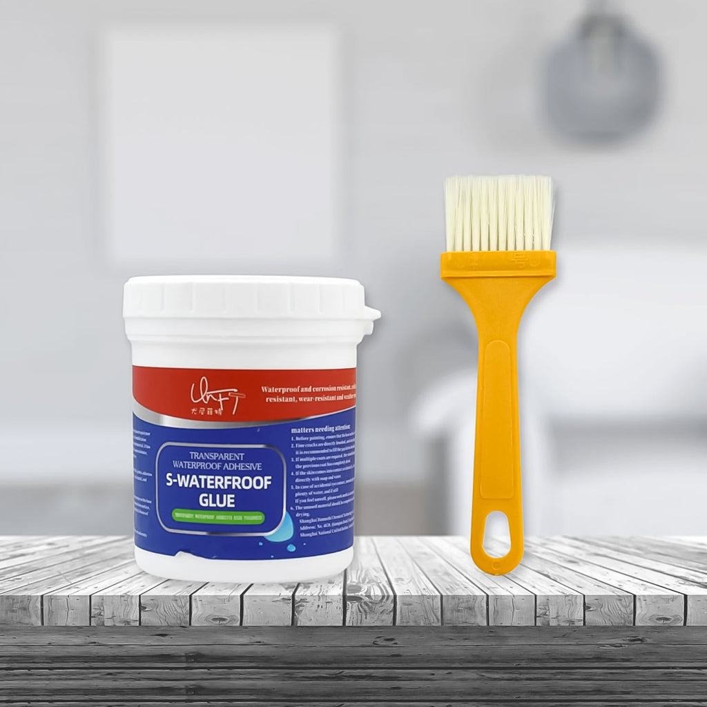 PremiumAV PremiumAV Transparent Waterproof Glue 250g with Brush, Leakage Protection Outdoor Bathroom Wall Tile Window Roof, Anti-Leakage Agent, sealant glue, Ro 