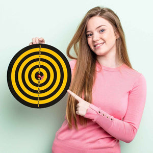 PremiumAV Small Dart Board with 2 Darts Set for Kids Children. Indoor Sports Games Board Game Dart Board Game.