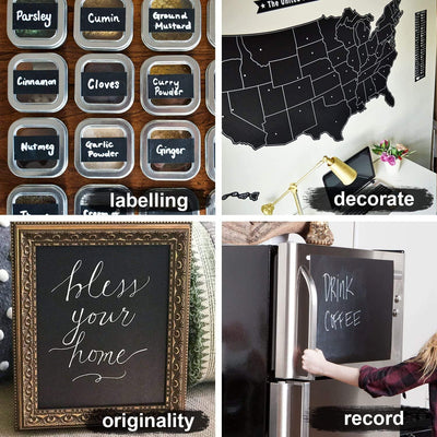 PremiumAV Blackboard Erasable Wall Sticker Chalkboard Sticker Removable Blackboard Wall Stickers Mural for Kids Room