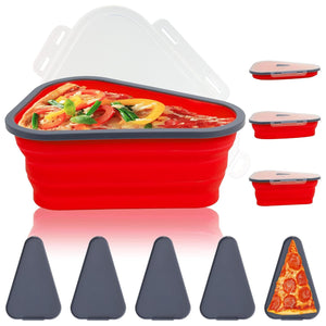 PremiumAV PremiumAV Reusable Expandable Pizza Storage Container with 5 Microwavable Trays – Adjustable for Home & Outdoor Use –  