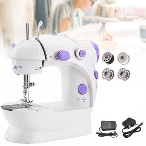 PremiumAV Home Tailoring Sewing Machine With Extension Table Set, Foot Pedal, Adapter Mini Electric Silai Machine, Portable Stitching Machine/Tailorin - PremiumAV