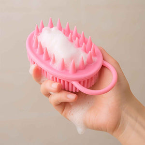 2-in-1 Silicone Soft Bristle Bath Brush