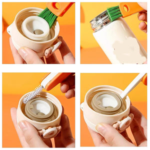 PremiumAV 3-in-1 Multifunctional Cleaning Brush Set  Mini Bottle, Cup & Lid Cleaner (1 Pc)  - PremiumAV
