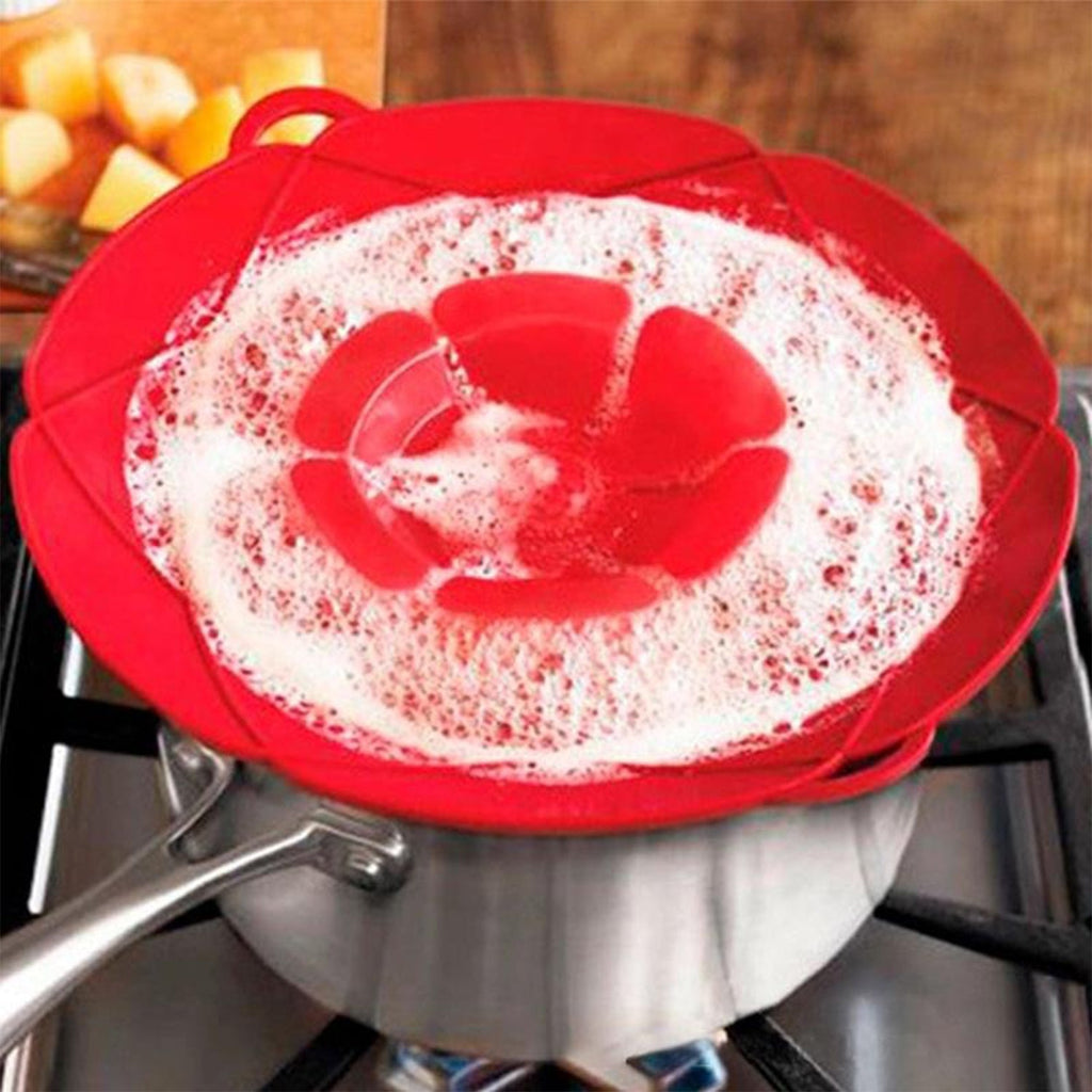 Spill stopper lid for pots and pans