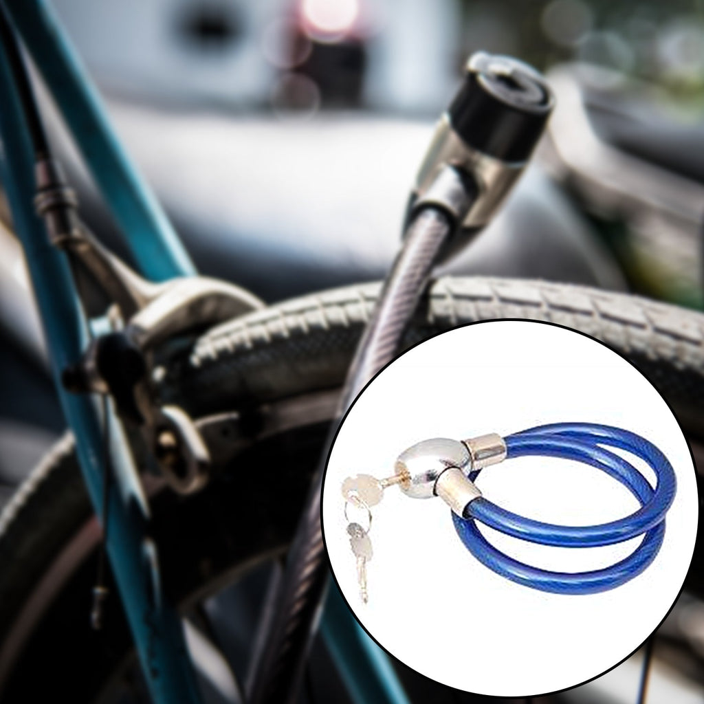 PremiumAV PremiumAV Multipurpose Cable Lock for Bike, Luggage, Steel Keylock, Anti-Theft –  