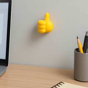 Yellow Multifunctional Multi functional Hand Shape Wall Clip Hanger Keys Cable Holder