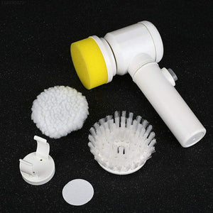 PremiumAV Portable Electric Cleaning Brush with 3 Replaceable Brush Heads (5 In 1)  - PremiumAV