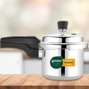 PremiumAV Aluminium Classic Goldex Pressure Cookers With Outer Lid (3 Litres / 5-Year warranty) - PremiumAV