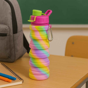 Colorful Collapsible Silicone Water Bottle (1 Pc)