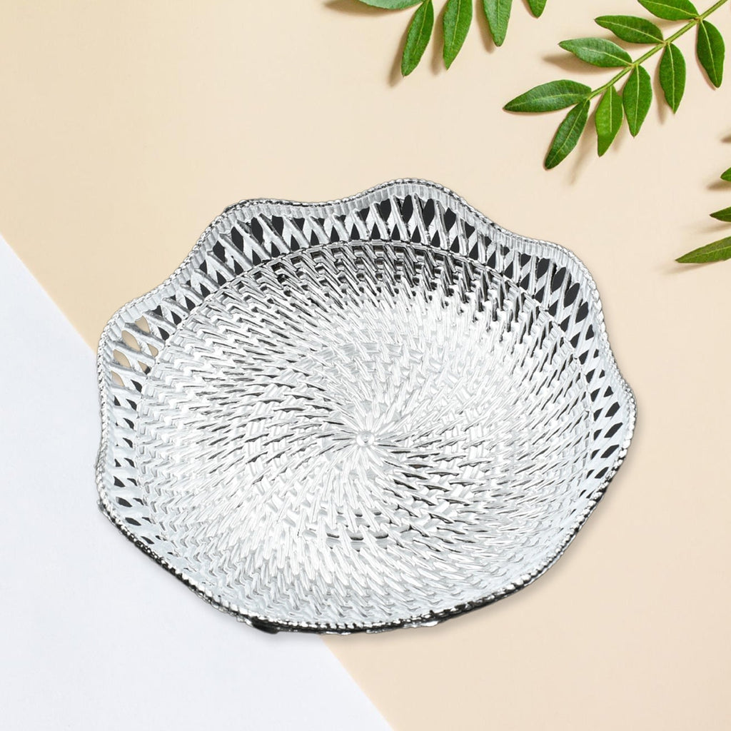 PremiumAV PremiumAV Round Traditional Multipurpose Mukhwas Serving Tray – Decorative Platters (1 Pc) –  
