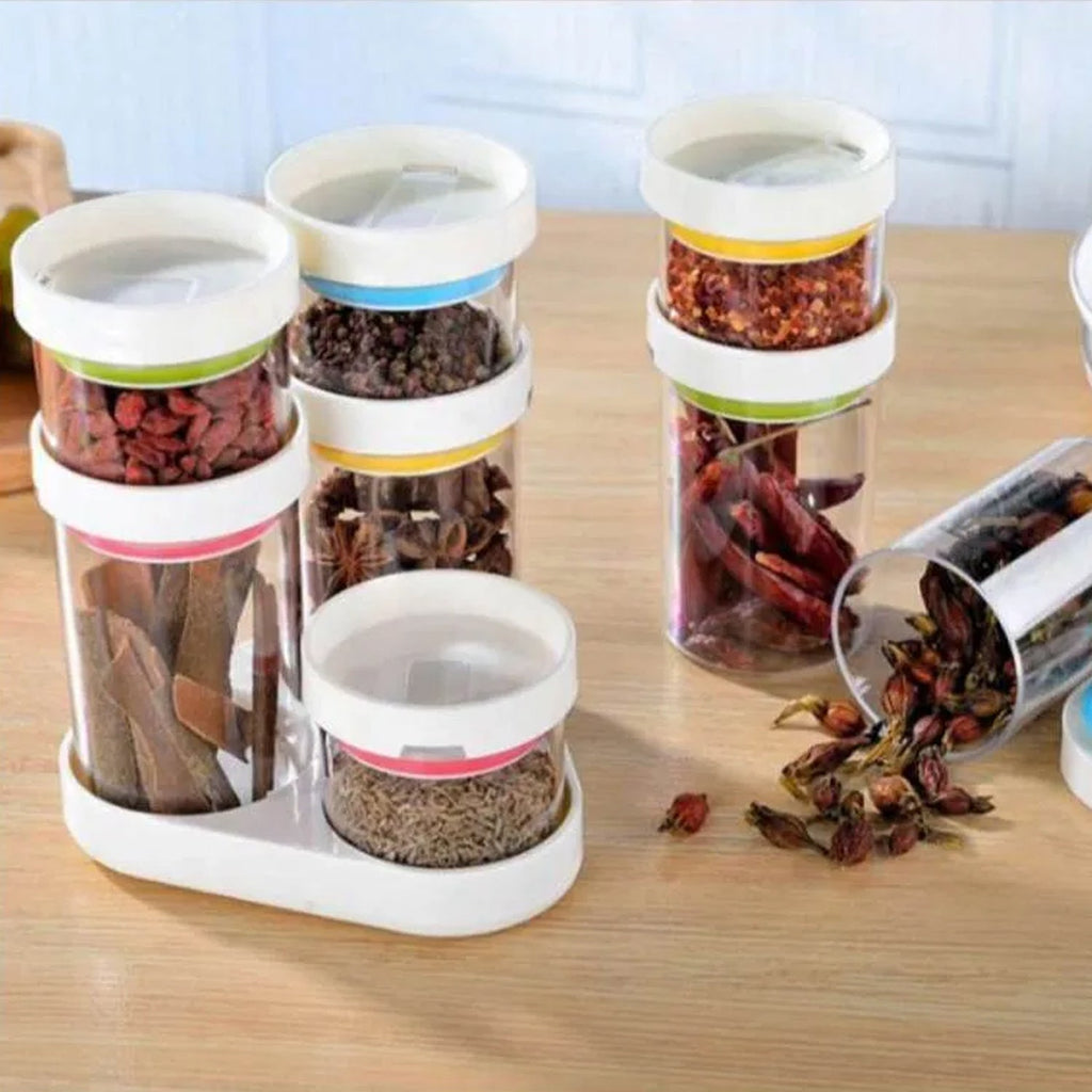 PremiumAV PremiumAV Multipurpose Plastic Transparent Storage Containers Masala Box Dabba Spice, Plastic Masala Spices Container Set Capacity With Airtight Lid K 