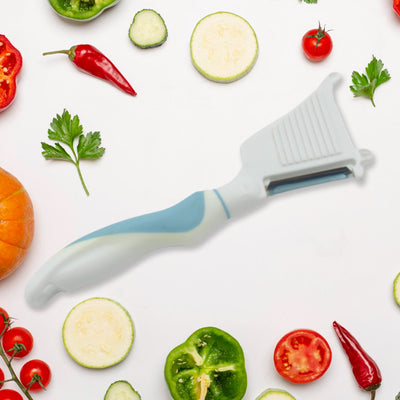 PremiumAV Multipurpose Peeler Brush  Stainless Steel Peeler with Cleaning Brush (1 Pc)