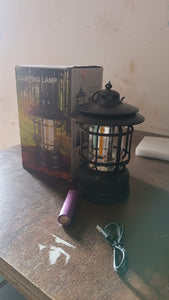 PremiumAV LED Camping Lante Light Retro Style Lighting Battery Type-c Rechargeable (1 Pc)  - PremiumAV
