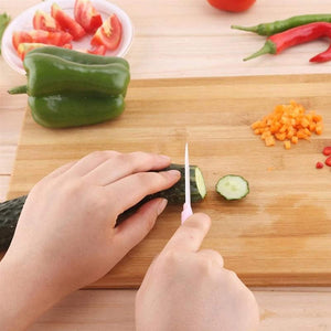 PremiumAV PremiumAV Thick Wooden Bamboo Kitchen Chopping Cutting Slicing Board with Holder for Fruits Vegetables Meat –  