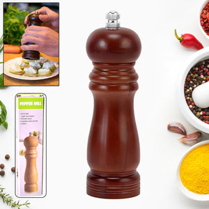 PremiumAV PremiumAV Wooden Pepper Mill 6 inch Tall - Best Pepper Grinder (1 Pc) –  