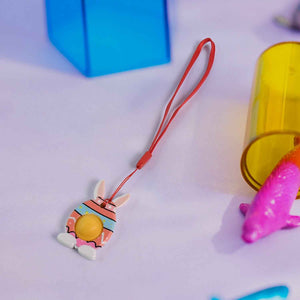 Cute Bunny-Shaped Pop It Fidget Toy Keychain (1 Pc)