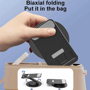 Rotating Foldable Mobile Stand – Height & Angle Adjustable Phone Holder for Desk (1 Pc)