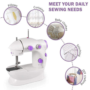 PremiumAV Home Tailoring Sewing Machine With Extension Table Set, Foot Pedal, Adapter Mini Electric Silai Machine, Portable Stitching Machine/Tailorin - PremiumAV