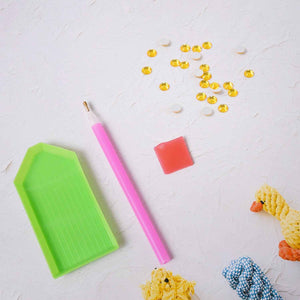 Cartoon Painting Keychain Craft Kit