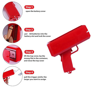 Money Gun Shooter Cash Spray for Party,Wedding, Birthday  - PremiumAV
