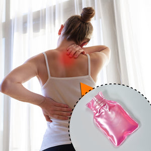 Simple Pink small Hot Water Bag with Cover for Pain Relief, Neck, Shoulder Pain and Hand, Feet Warmer, Menstrual Cramps.  - PremiumAV