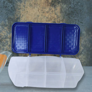 PremiumAV Kitchen Multipurpose Air-tight 4 Sections Storage Containers / Masala Box (1 Set) - PremiumAV