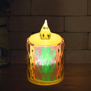 Group of 24 flameless LED tea light candles arranged for Diwali decoration.