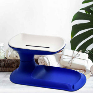 PremiumAV Plastic Double Layer Soap Dish Holder| Decorative Storage Holder Box for Bathroom, Kitchen, Easy Cleaning ,Soap Saver.