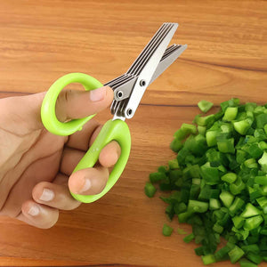 5-Blade Multipurpose Herb Scissors (1 Pc)