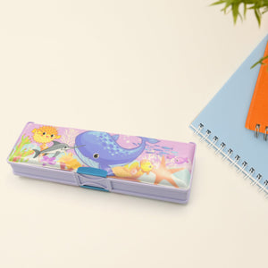 PremiumAV PremiumAV Multipurpose Cartoon Pencil Case – Double Deck Compass Box with 2 Compartments –  