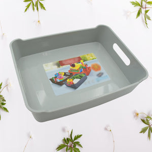 PremiumAV Multipurpose Organising & Storage Plastic Tray,  Fruit & Vegetable/ Multi Purpose Tray, Organizer for Kitchen, Countertop, Cabinet, Bathroom  - PremiumAV
