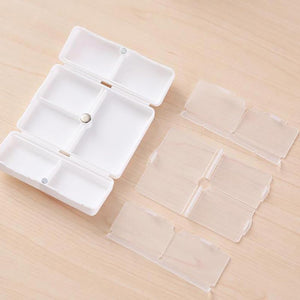 PremiumAV Magnetic Pill Organizer, 7 Compartments Portable Pill Case Travel Pill Organizer, Folding Design Pill Box for Purse Pocket to Hold Vitamins, - PremiumAV