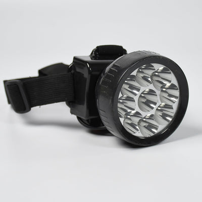 Head Lamp 9 Led Long Range Rechargeable Lamp Use For Farmers, Fishing