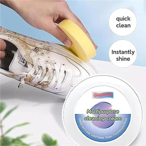 PremiumAV Shoe Cleaning Cream  Stain Remover for Sneakers, White Rubber Sole & Polish (260g)  - PremiumAV