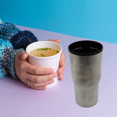 PremiumAV STAINLESS STEEL VACUUM GLASS INSULATED GLASS COFFEE CUPS DOUBLE WALLED TRAVEL MUG, CAR COFFEE MUG (Without Lid)