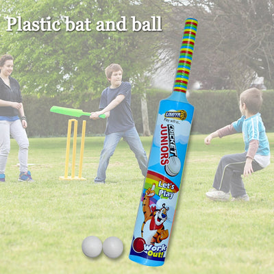 Combo of Light Weight Plastic Bat, Ball & Hockey for Kids