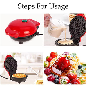 PremiumAV Mini Waffle Maker Machine Waffle Iron Home Appliances Kitchen Gift Easy To Clean, On-Stick Surfaces, Perfect Breakfast, Dessert, Sandwich, P - PremiumAV