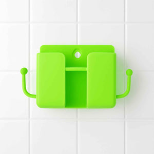 1 Pc Neon Green Wallmount Mobile Stand With Hook