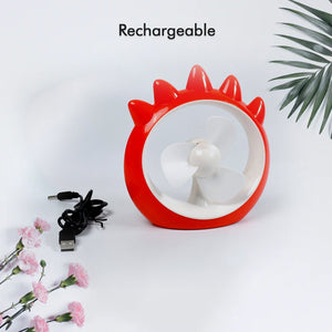 PremiumAV Mini Desktop Fan  Rechargeable USB Cooling Fan for Home, Office & Car (Battery Not Included)  - PremiumAV
