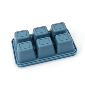 PremiumAV 6 Grid Silicone Ice Tray Used In All Kinds Of Places Like Household Kitchens For Making Ice From Water And Various Things And All With Color - PremiumAV