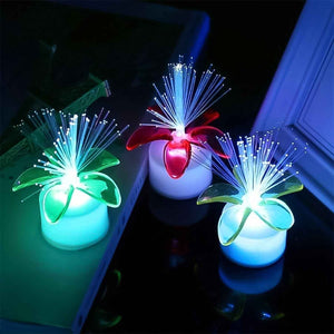 PremiumAV Fiber Optic Light, Mini Color Change LED Table Centerpieces, Light Up Candle - Pack of 12