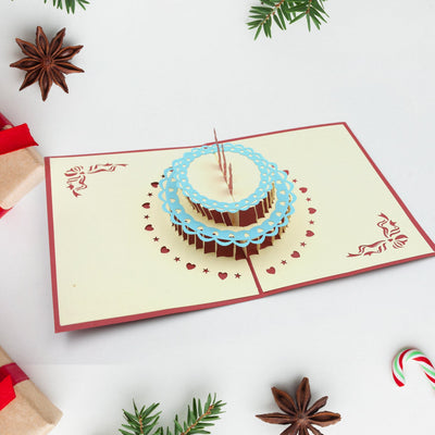 Unique 3D -Up Wishing Card (Birthday): 1 Pc